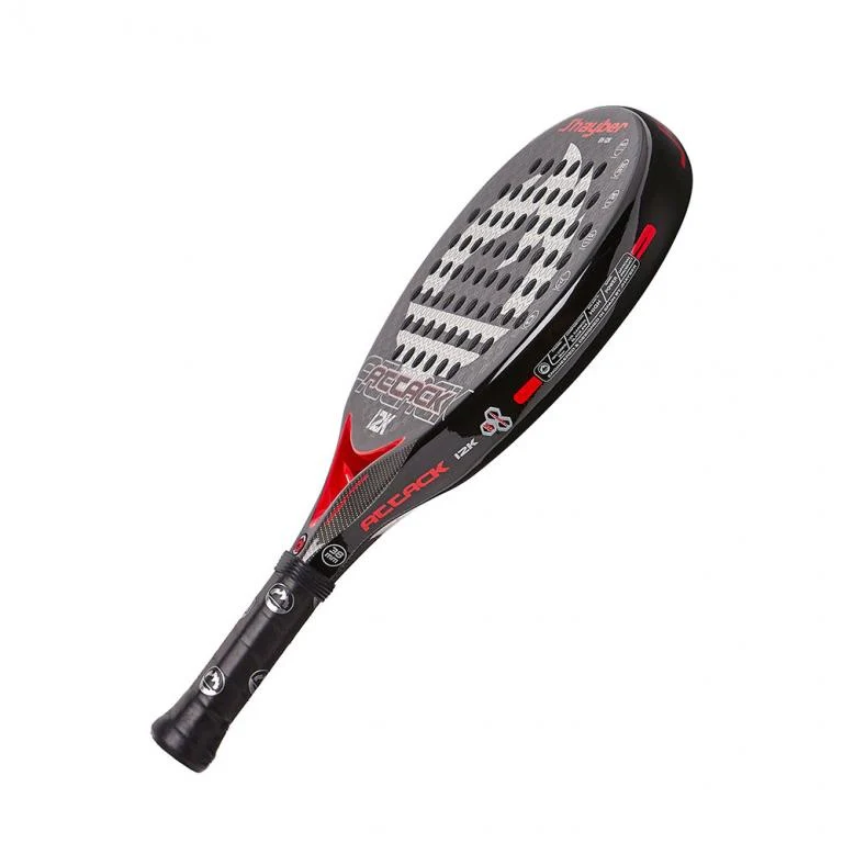 J'hayber Attack 12K Black/Red | Padel Racket - Image 3