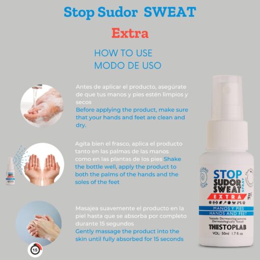 Stop sweat extra on hands and feet (Spray) - Image 3