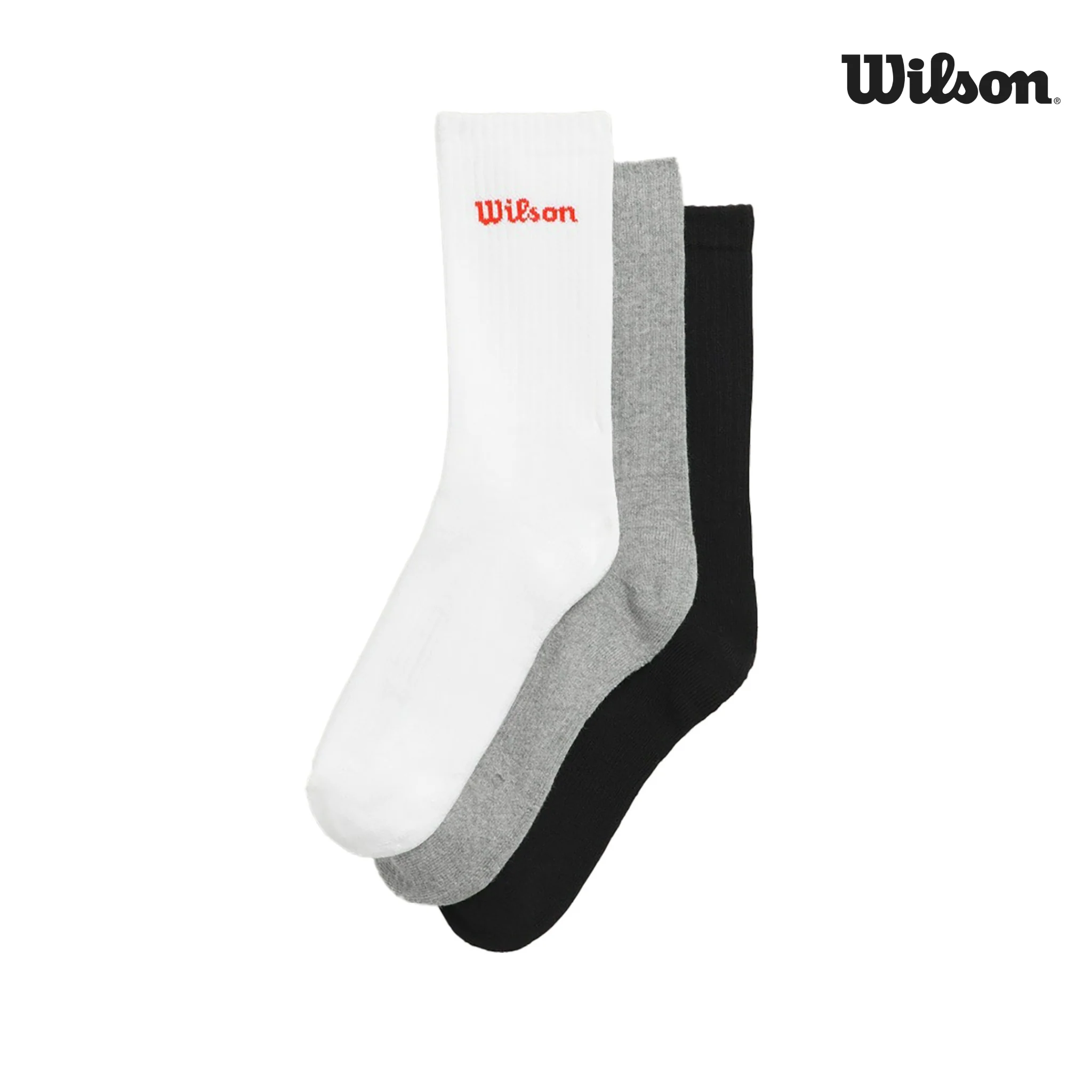 Wilson crew logo socks 3-pack